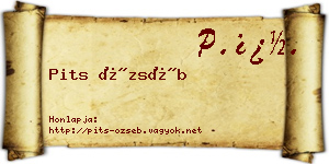 Pits Özséb névjegykártya